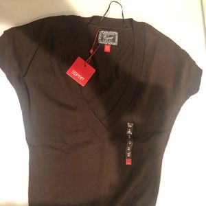 Espirit brown v neck sweater